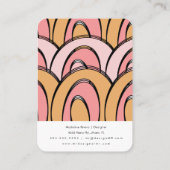 Abstracte handgemaakte Artisan die DisplayCard ver Contactkaartje (Achterkant)