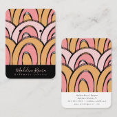 Abstracte handgemaakte Artisan die DisplayCard ver Contactkaartje (Voorkant / Achterkant)