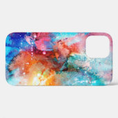 Abstracte handgemaakte textuur. Marbling blue en o Case-Mate iPhone Case (Achterkant (horizontaal))