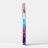 Abstracte handgemaakte textuur. Marbling blue en o Case-Mate iPhone Case (Achterkant / Rechts)