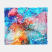 Abstracte handgemaakte textuur. Marbling blue en o Fleece Deken (Voorkant (Horizontaal))