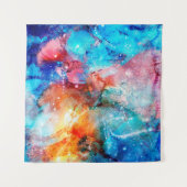 Abstracte handgemaakte textuur. Marbling blue en o Wandkleed (Voorkant (horizontaal))