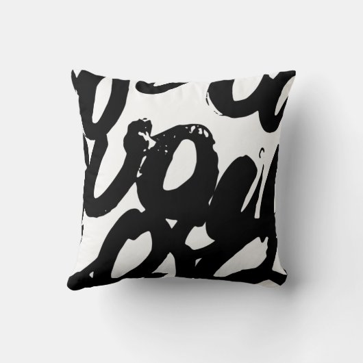 Abstracte handgetekende cirkels kussen (Achterkant)