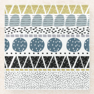 Abstracte handgetekende, creatieve textuur. glazen onderzetter