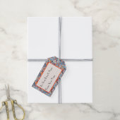 Abstracte handgetekende doedels cadeaulabel (Met Touw)