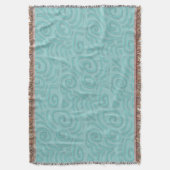Abstracte handgetekende kunst turquoise deken (Voorkant Verticaal)