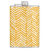 Abstracte handgetekende lijnen, hipster textuur. heupfles (Voorkant)