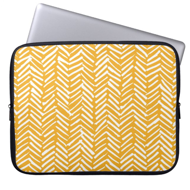 Abstracte handgetekende lijnen, hipster textuur. laptop sleeve (Voorkant)