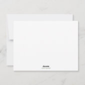 Abstracte handgetekende witte roos plat kaart (Achterkant)