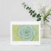 Abstracte handgetekende witte roos plat kaart (Staand voorkant)