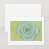 Abstracte handgetekende witte roos plat kaart (Voorkant / Achterkant)