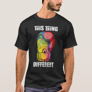 Abstracte handschoenen t-shirt