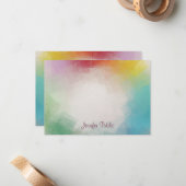 Abstracte handschriftafbeeldingen notitiekaartje (Voorkant / Achterkant in situ)