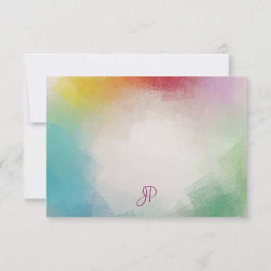 Abstracte handschriftafbeeldingen notitiekaartje (Achterkant)