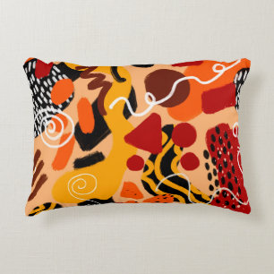 Abstracte handtekening Geometrische vormen penseel Accent Kussen
