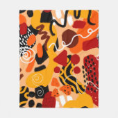 Abstracte handtekening Geometrische vormen penseel Fleece Deken (Voorkant)