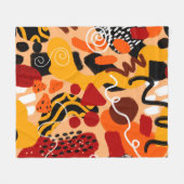 Abstracte handtekening Geometrische vormen penseel Fleece Deken (Voorkant (Horizontaal))