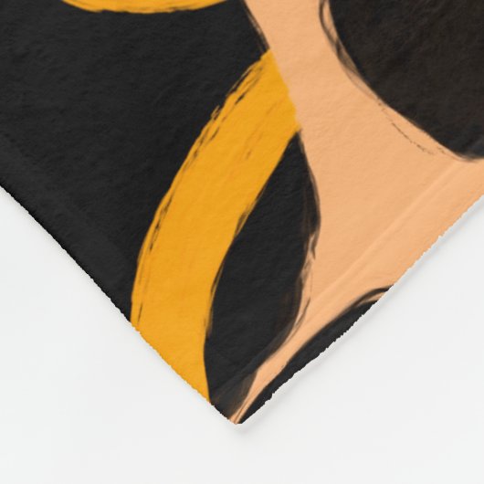 Abstracte handtekening Geometrische vormen penseel Fleece Deken (Hoek)