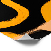Abstracte handtekening Geometrische vormen penseel Poster (Hoek)