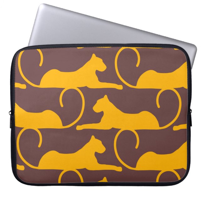 Abstracte handtekeningen van de luipaard Cheetah P Laptop Sleeve (Voorkant)