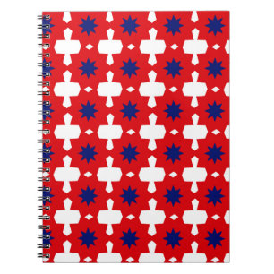 Abstracte handtekenretro 70s geometrische taper notitieboek