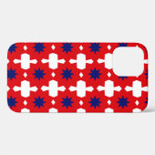 Abstracte handtekenretro 70s geometrische Tegel ce Case-Mate iPhone Case (Achterkant (horizontaal))