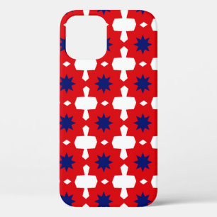 Abstracte handtekenretro 70s geometrische Tegel ce Case-Mate iPhone Case