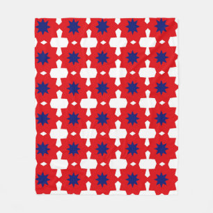 Abstracte handtekenretro 70s geometrische Tegel ce Fleece Deken