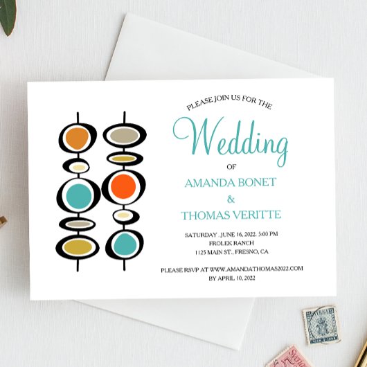 Abstracte hangende cirkels rond het huwelijk uit d kaart