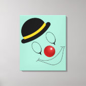 Abstracte Happy Face Clown-entertainer Canvas Afdruk (Voorkant)
