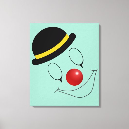 Abstracte Happy Face Clown-entertainer Canvas Afdruk (Voorkant)