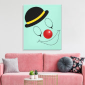 Abstracte Happy Face Clown-entertainer Canvas Afdruk (Insitu (Woonkamer))