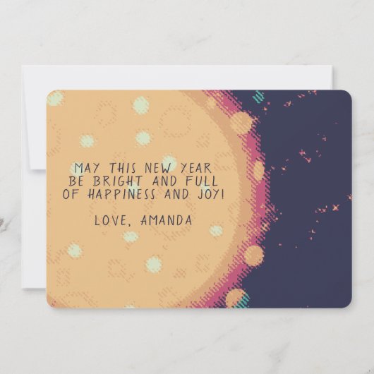 Abstracte Happy New Year 2023 Foto Feestdagenkaart (Achterkant)