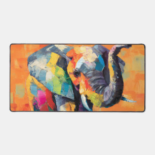 Abstracte Happy Rainbow Elephant Bureaumat