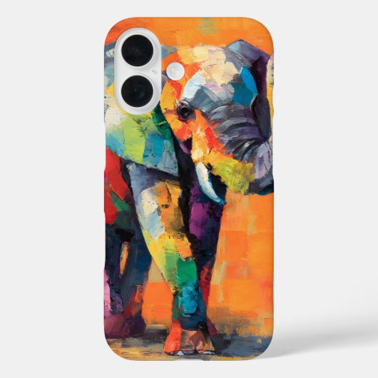 Abstracte Happy Rainbow Elephant Case-Mate iPhone Case (Achterkant)
