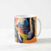 Abstracte Happy Rainbow Elephant Koffiemok (Voorkant rechts)
