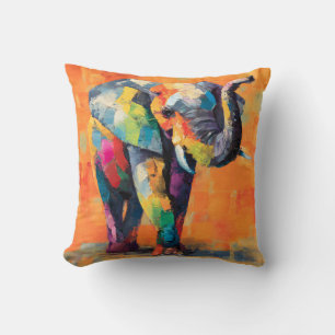 Abstracte Happy Rainbow Elephant Kussen