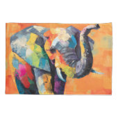 Abstracte Happy Rainbow Elephant Kussensloop (Achterkant)