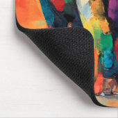 Abstracte Happy Rainbow Elephant Muismat (Hoek)