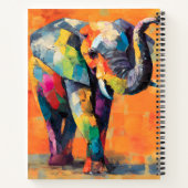 Abstracte Happy Rainbow Elephant Notitieboek (Achterkant)