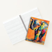 Abstracte Happy Rainbow Elephant Notitieboek (Binnen)