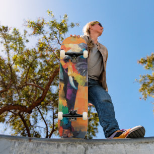 Abstracte Happy Rainbow Elephant Persoonlijk Skateboard