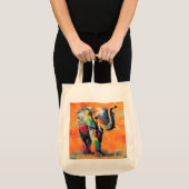 Abstracte Happy Rainbow Elephant Tote Bag (Voorkant (product))