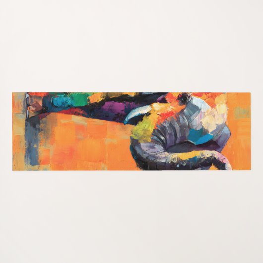 Abstracte Happy Rainbow Elephant Yogamat (Achterkant (horizontaal))