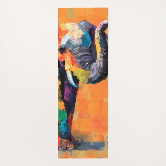 Abstracte Happy Rainbow Elephant Yogamat (Achterkant)
