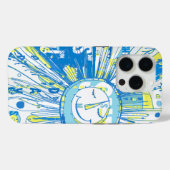 Abstracte Happy Whimsical Sun Word Art Case-Mate iPhone Case (Achterkant (horizontaal))