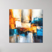 Abstracte Harmonie: Lijnen, Licht, Vormen Canvas Afdruk (Voorkant)