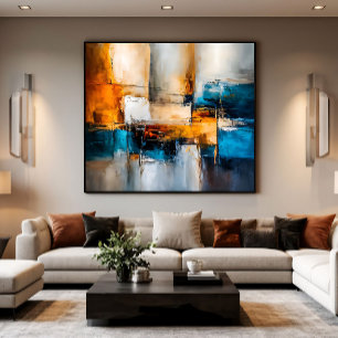 Abstracte Harmonie: Lijnen, Licht, Vormen Canvas Afdruk