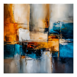 Abstracte Harmonie: Lijnen, Licht, Vormen Perfect Poster