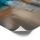 Abstracte Harmonie: Lijnen, Licht, Vormen Perfect Poster (Hoek)